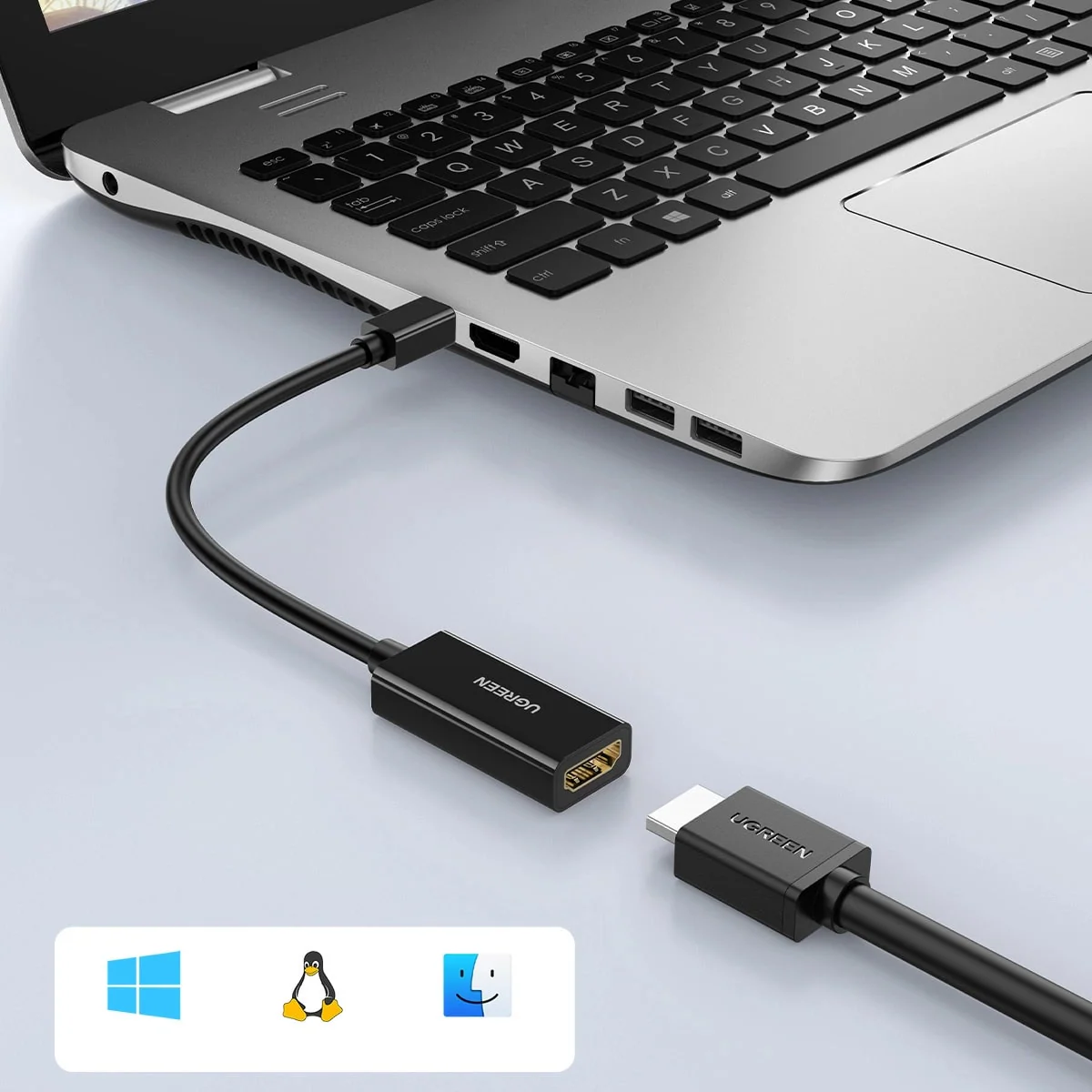 UGREEN MD112 Video Adapter, MiniDisplayPort - HDMI, Black - Image 6