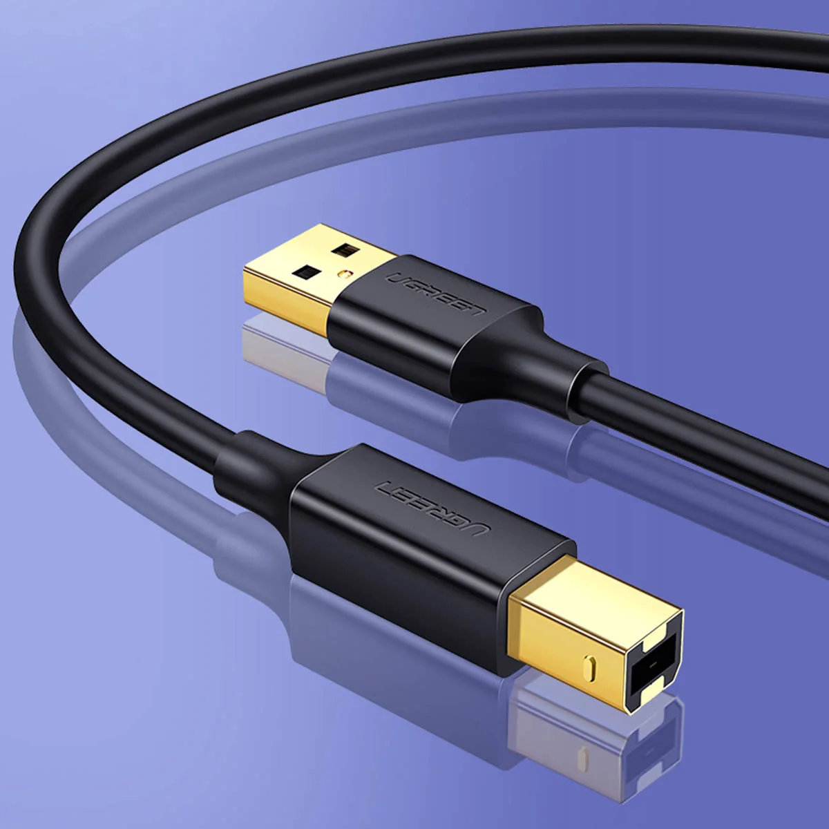 UGREEN US135 Printer Cable, USB-A to USB-B, 5m, Black - Image 2