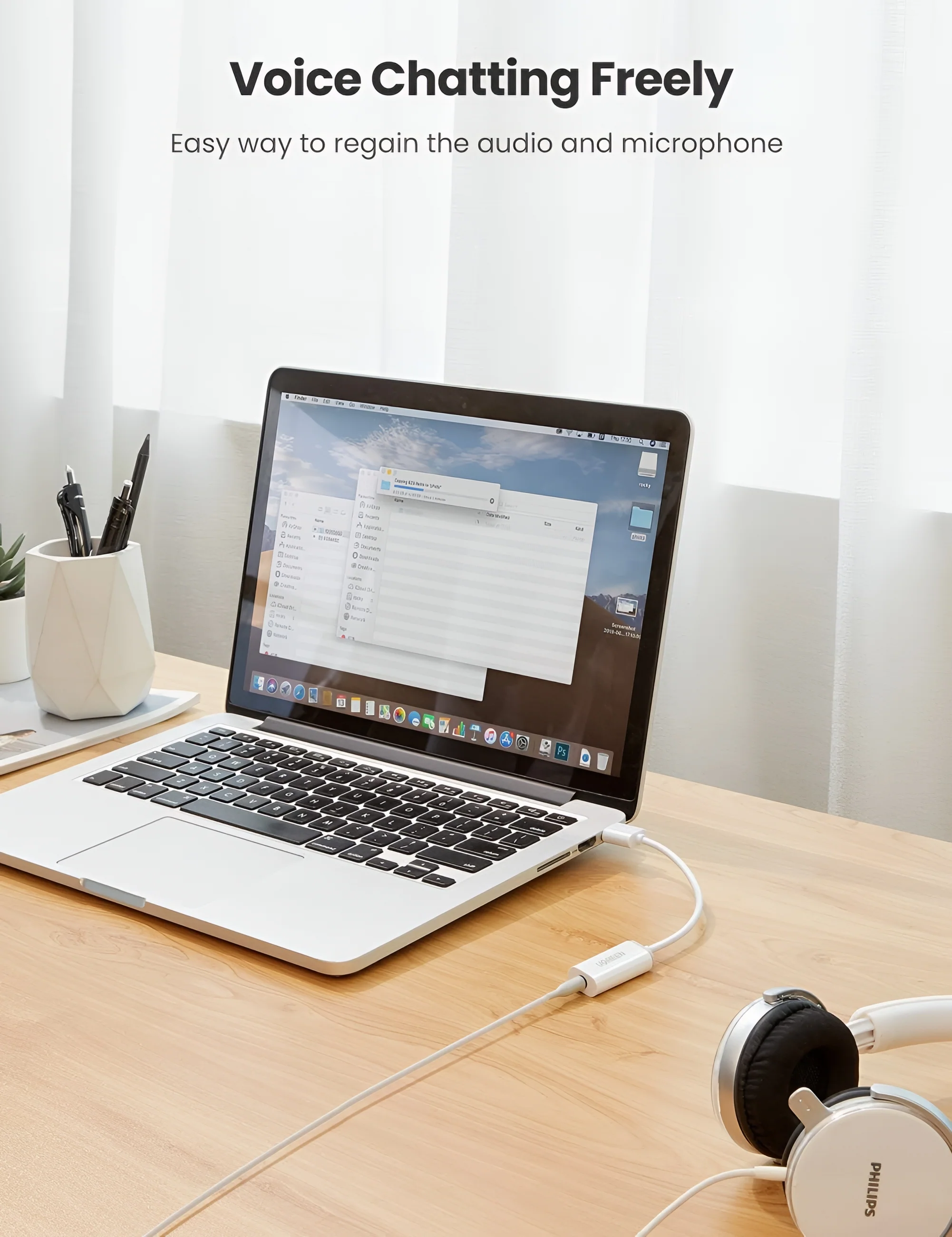 UGREEN US206 Audio Adapter, USB-A - 3.5mm, White - Image 5