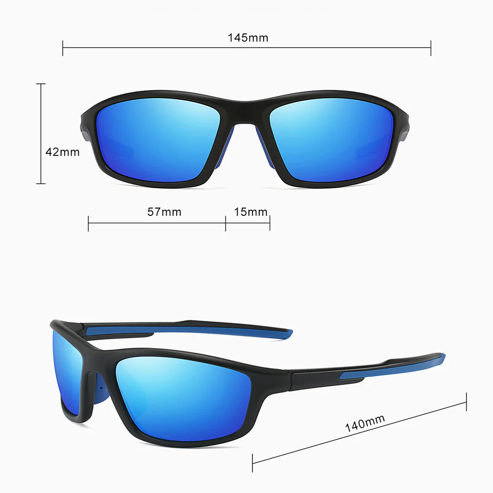 Unisex Cycling Glasses Techsuit 3047, UV Protection, Transparent Black - Image 10