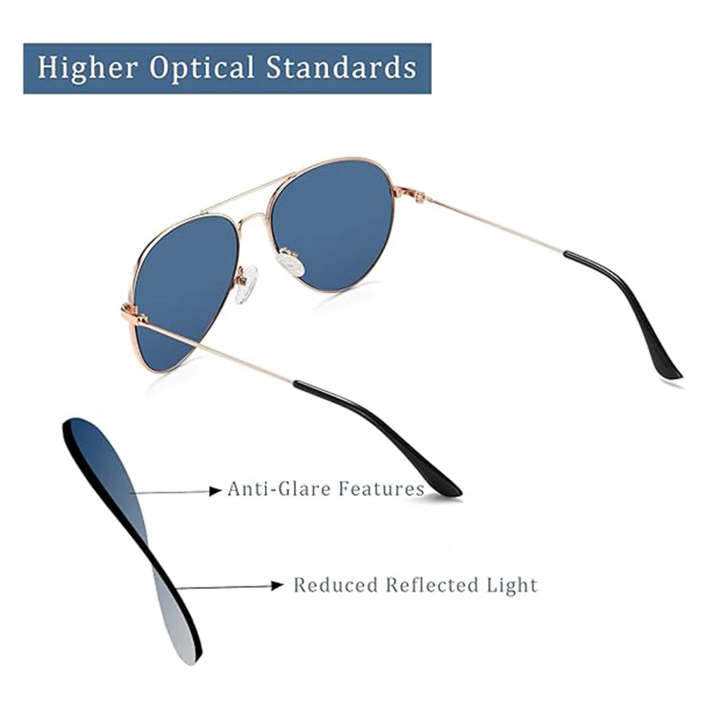 Unisex Techsuit 3025 Sunglasses, UV Protection, Gold Pink Blue - Image 4