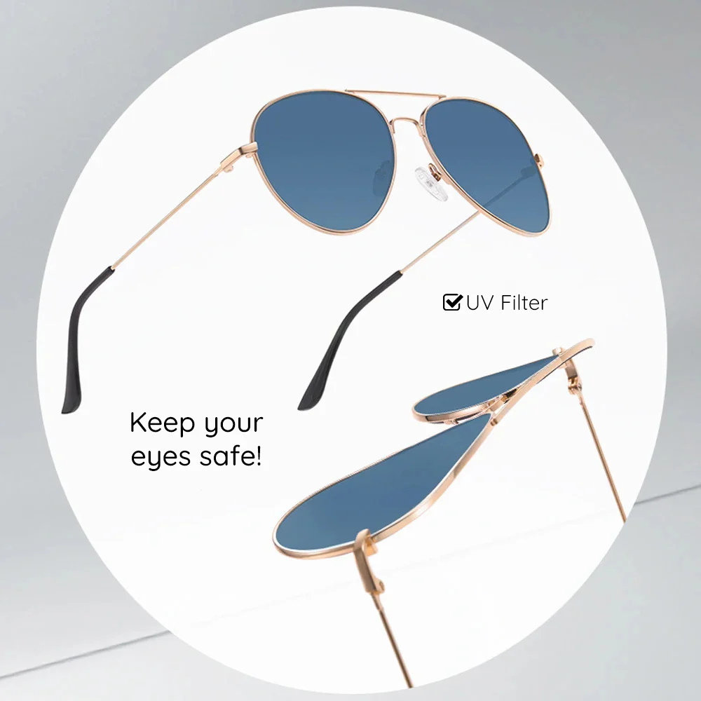 Unisex Techsuit 3025 Sunglasses, UV Protection, Silver Blue - Image 7