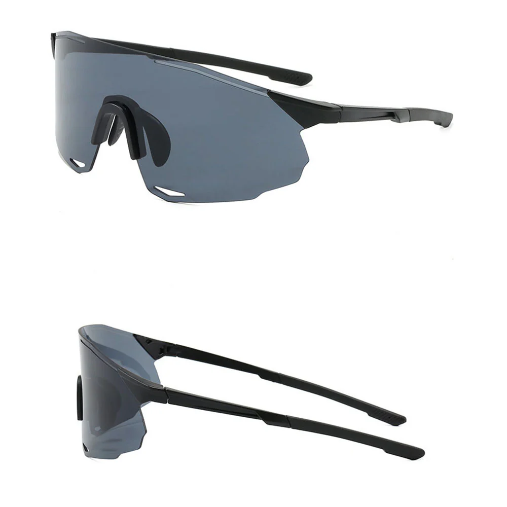 Unisex Techsuit 8853 Cycling Glasses, Black Silver - Image 3