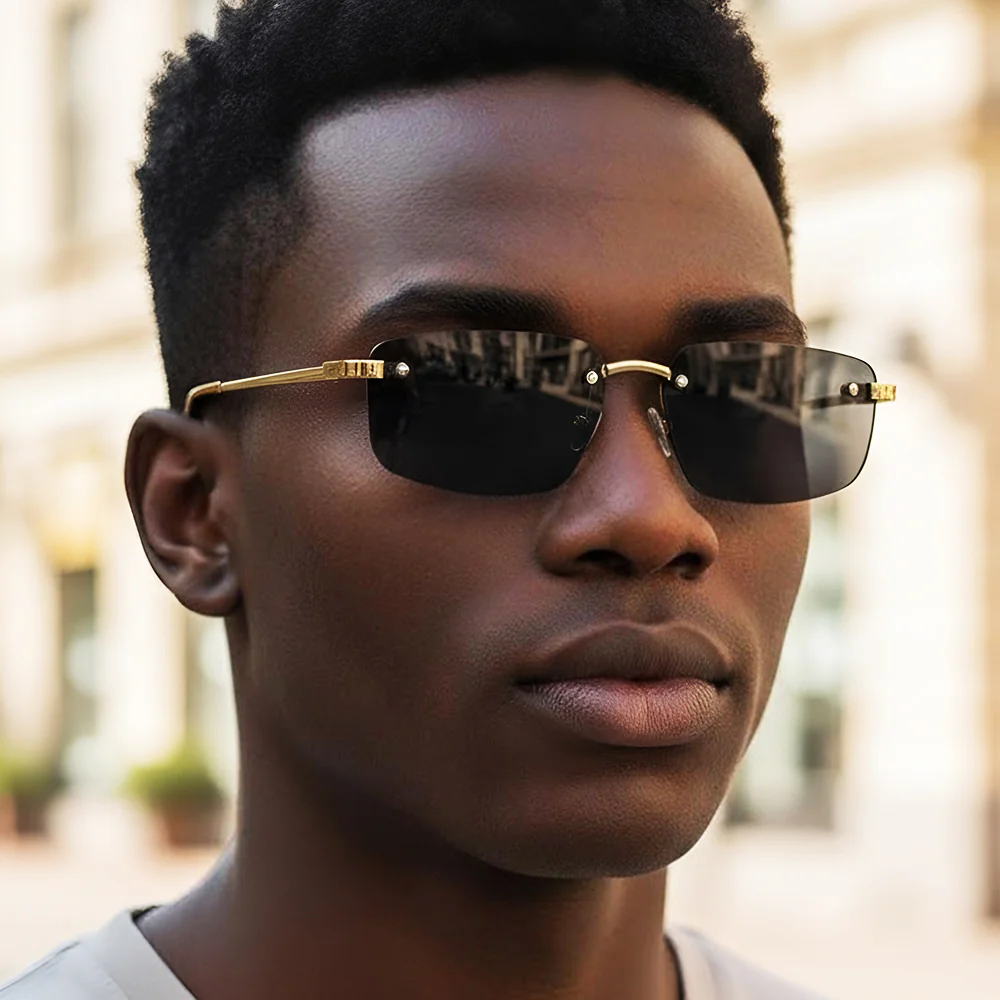 Unisex Techsuit S098 Sunglasses, Gold Black - Image 6