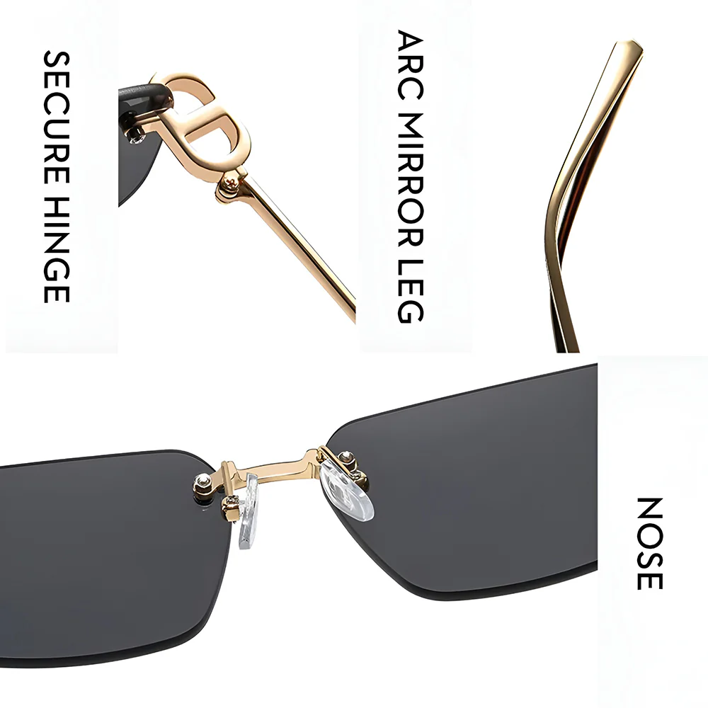 Unisex Techsuit S098 Sunglasses, Gold Purple - Image 3