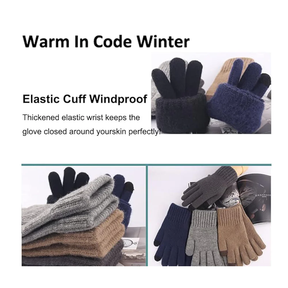 Unisex Techsuit ST0012 Winter Touchscreen Gloves, Size 22cm, Gray - Image 2