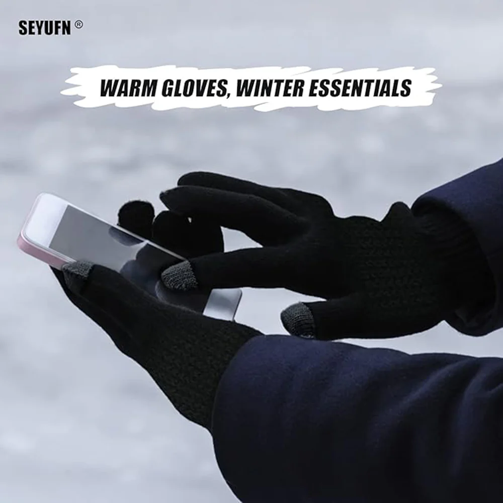 Unisex Techsuit ST0012 Winter Touchscreen Gloves, Size 22cm, Gray - Image 3