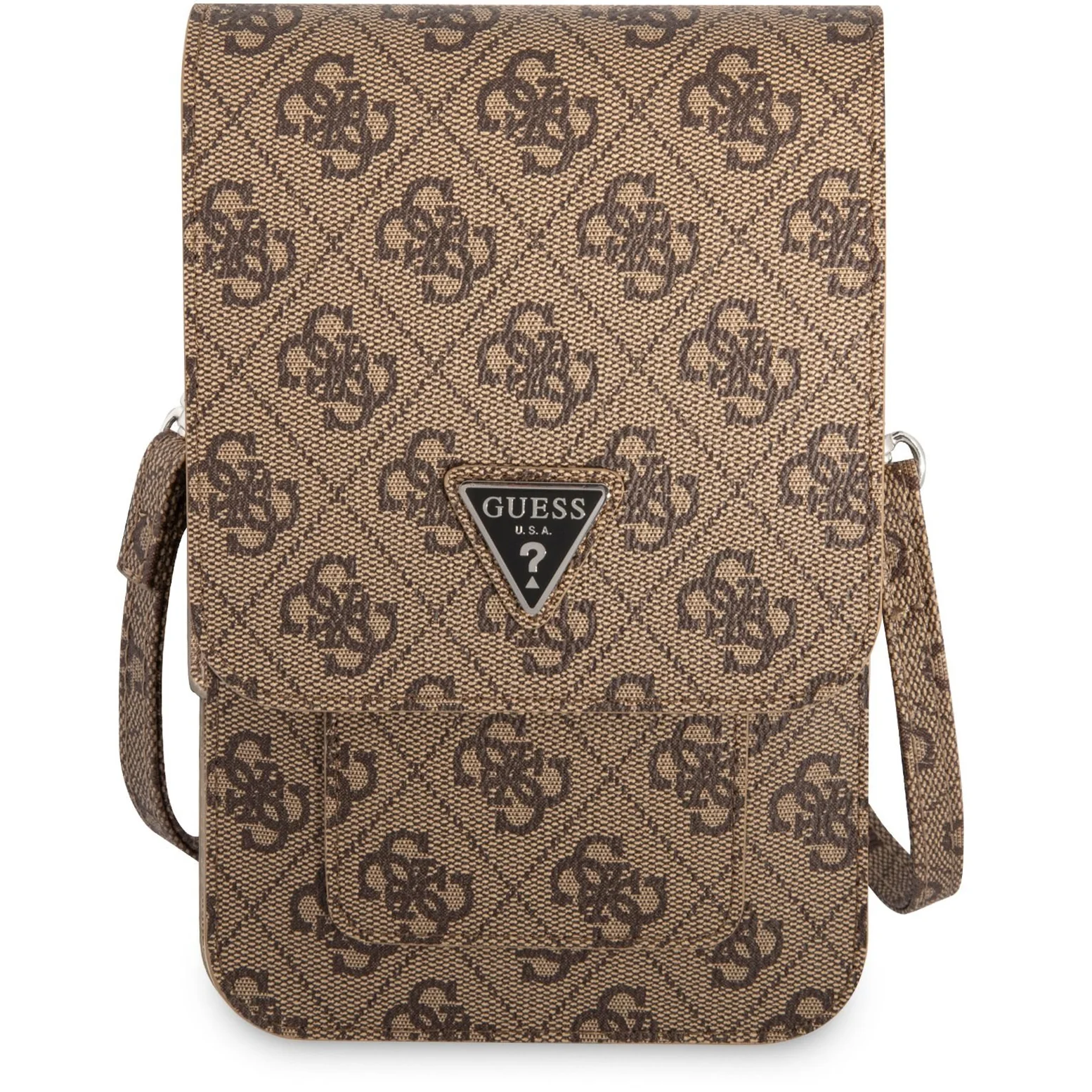 Universal Phone Bag, Guess, 4G Triangle Logo, Brown - Image 2
