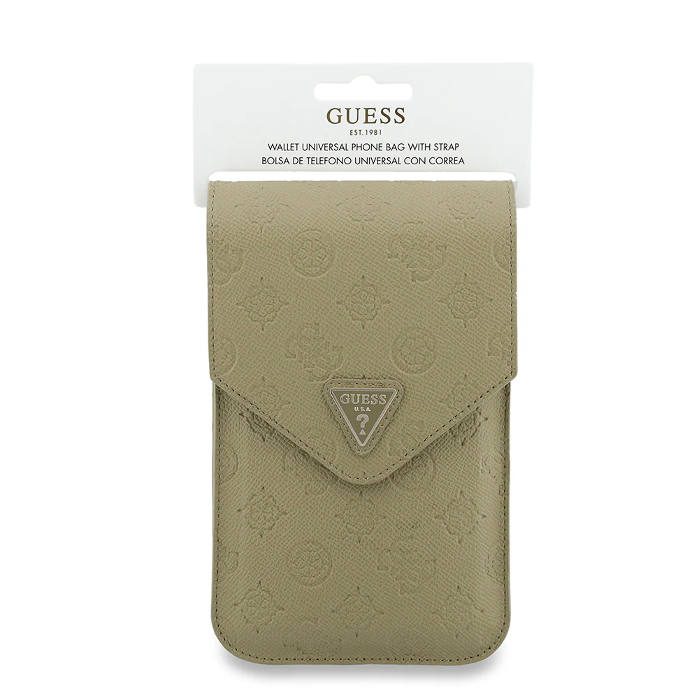 Universal Phone Bag, Guess, Grained Peony, Beige - Image 4