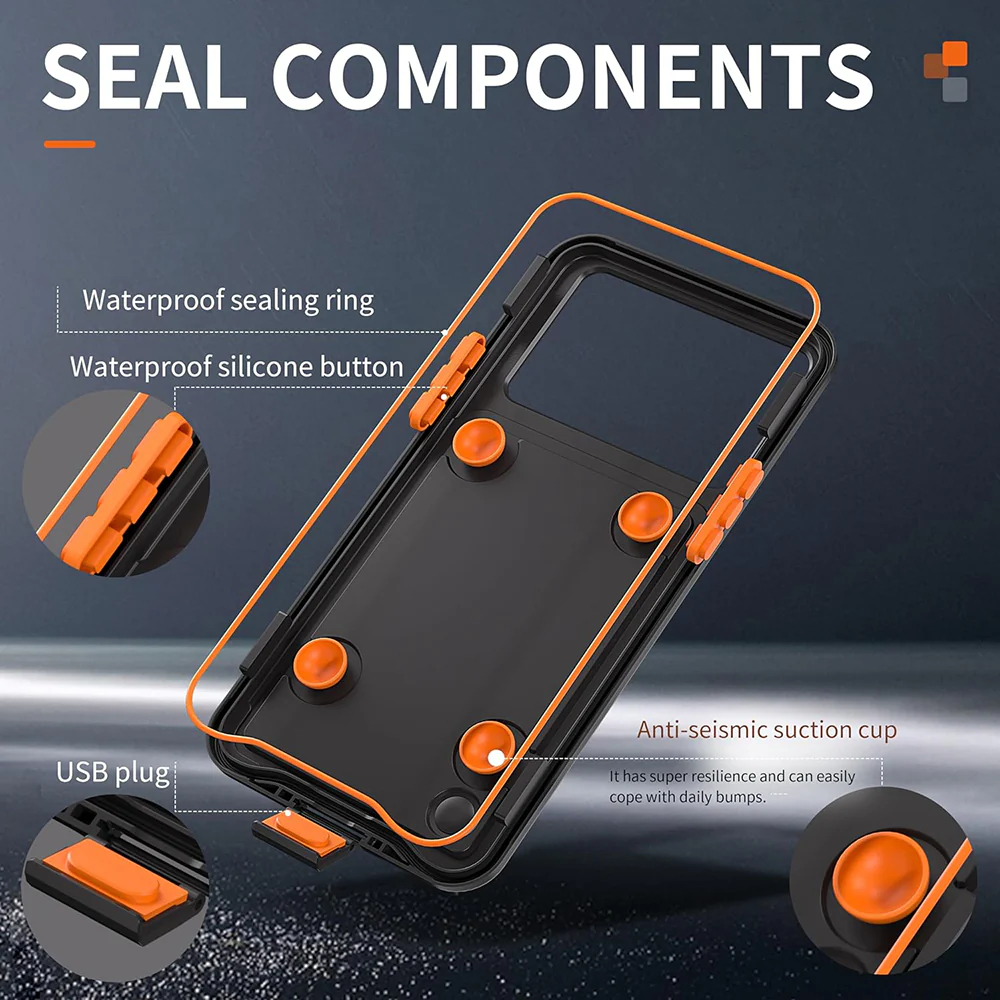 Universal Waterproof Case for Phone max. 6.7inch, ShellBox, AirBox, Black - Image 6