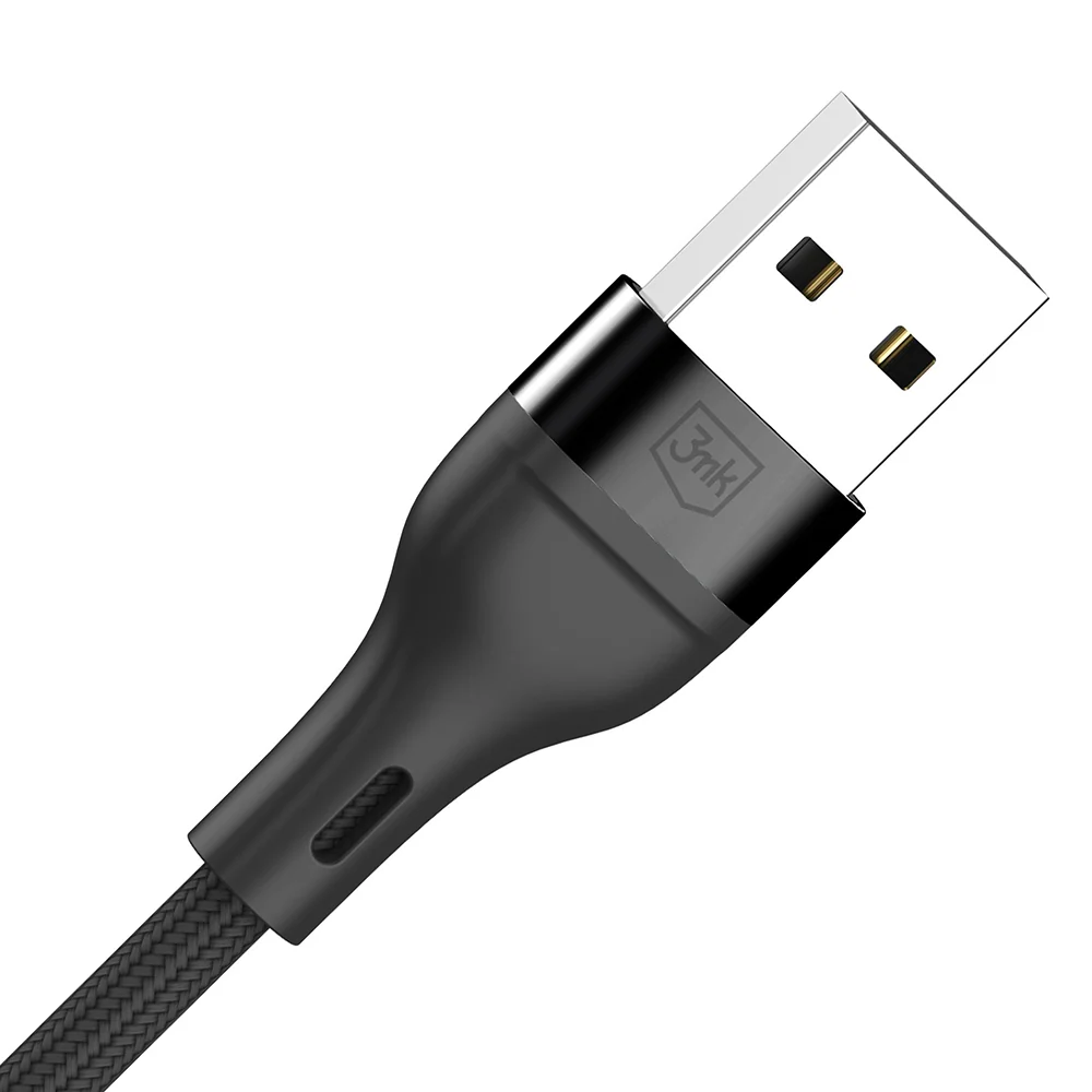 USB-A Charging Cable - Lightning / microUSB / USB-C 3MK Hyper N, 18W, 1.2m, Black - Image 4