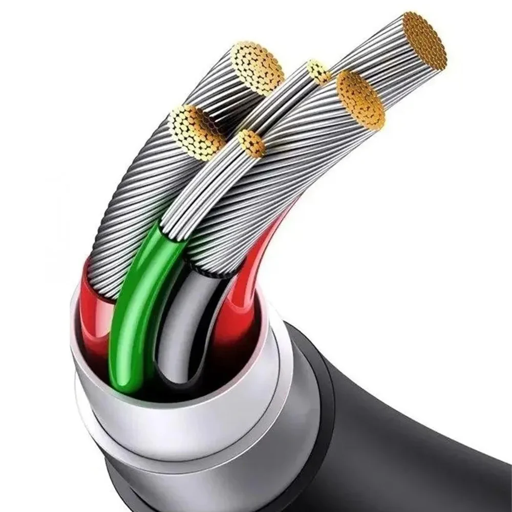 USB-A Charging Cable - Lightning / microUSB / USB-C Baseus 3in1, 100W, 1.5m, White P10377705213-00 - Image 2