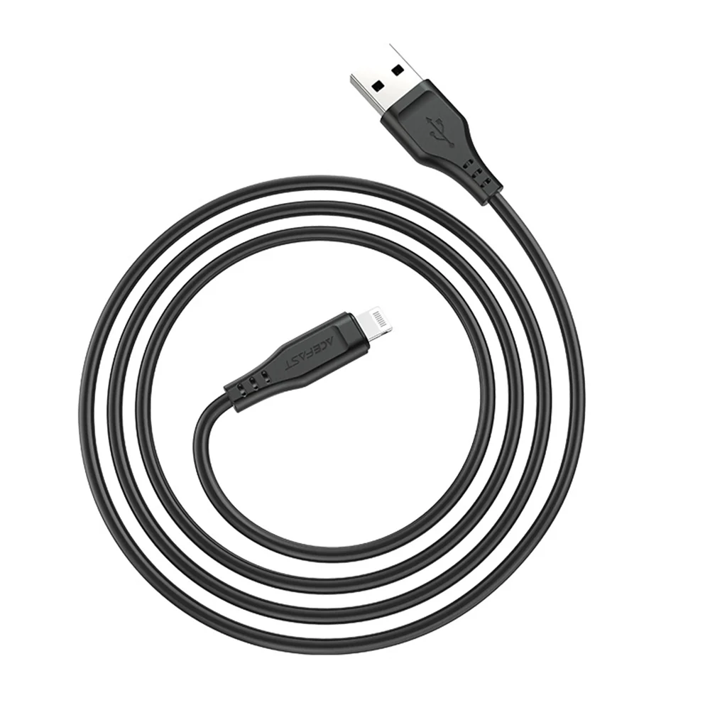 USB-A to Lightning Data and Charging Cable Acefast C3-02, 18W, 1.2m, White - Image 3