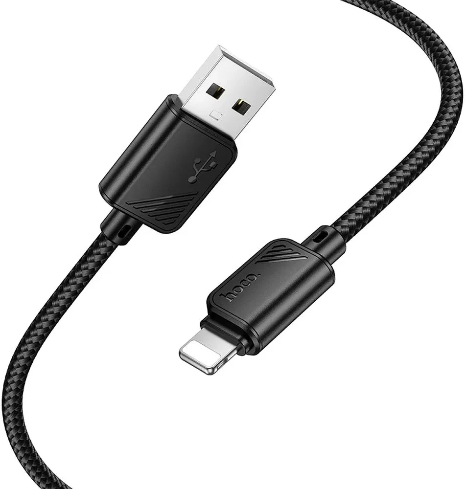 USB-A to Lightning Data and Charging Cable HOCO X113, 18W, 1m, Black - Image 2