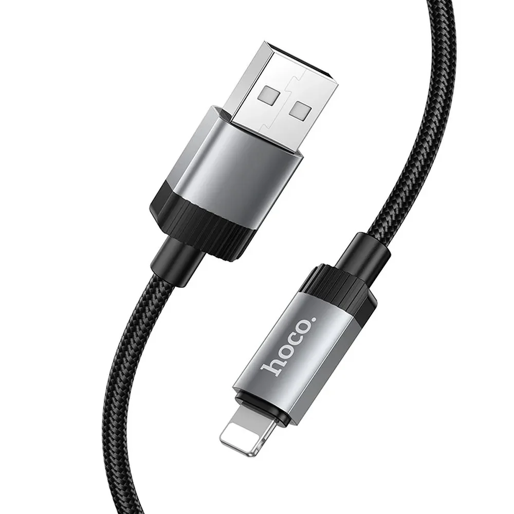 USB-A to Lightning Data and Charging Cable HOCO X117, 18W, 1m, Black