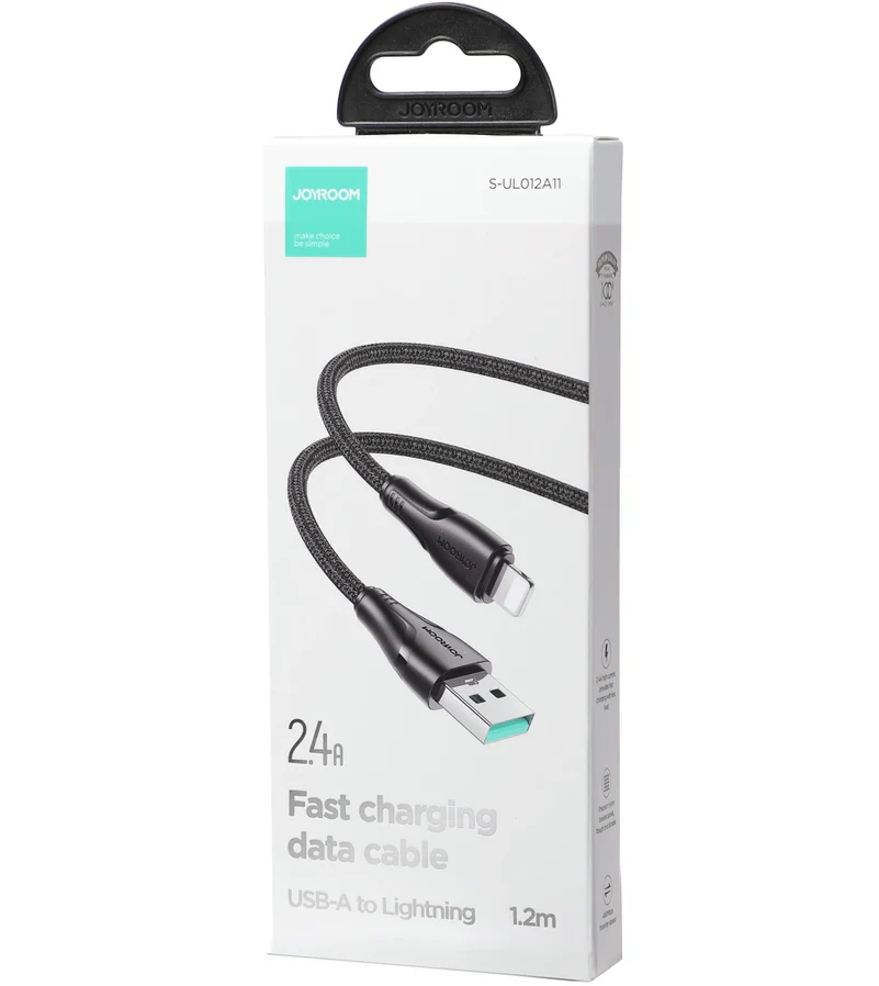 USB-A to Lightning Data and Charging Cable Joyroom S-A11, 18W, 1.2m, Black - Image 10