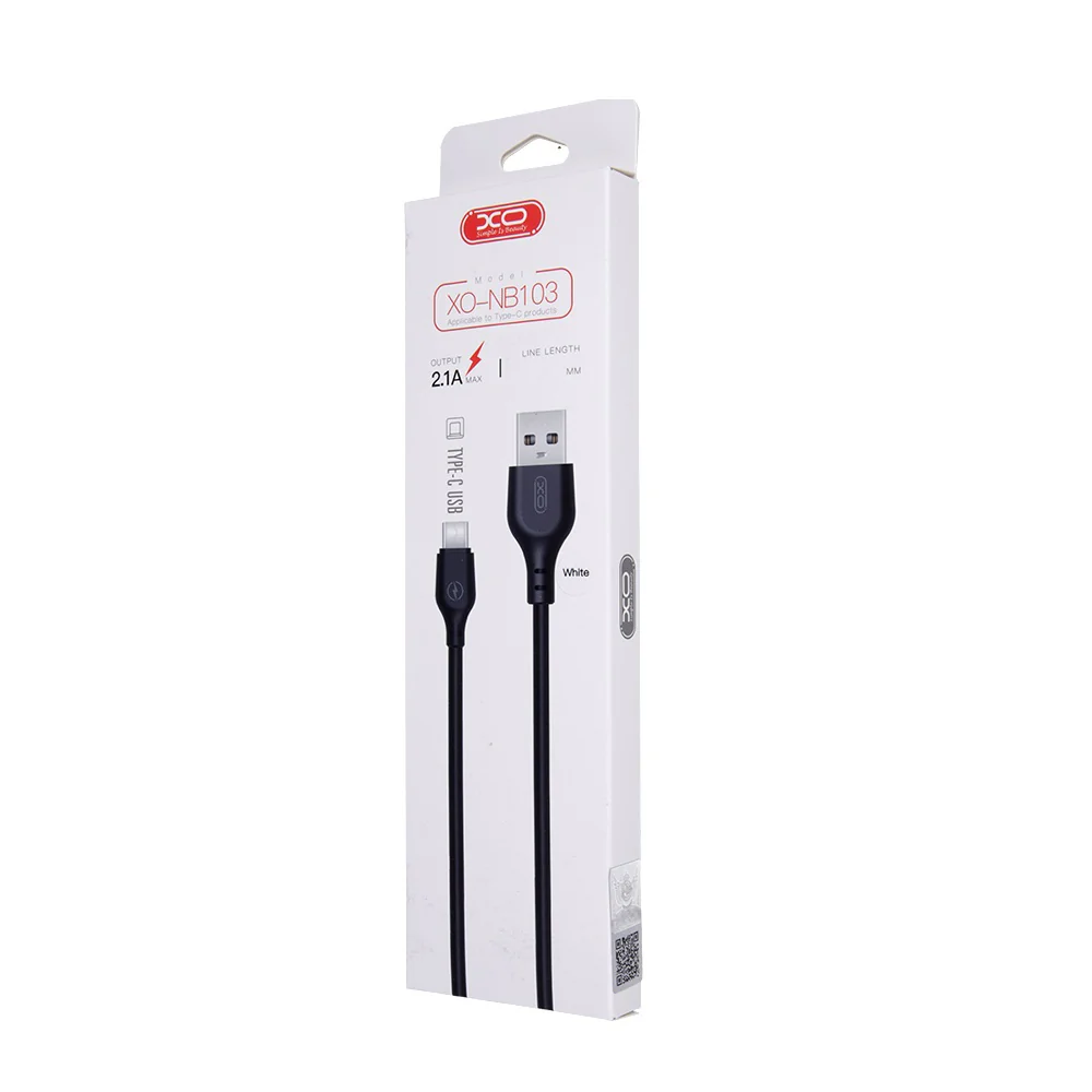 USB-A to Lightning Data and Charging Cable XO Design NB103, 18W, 2m, Black - Image 3