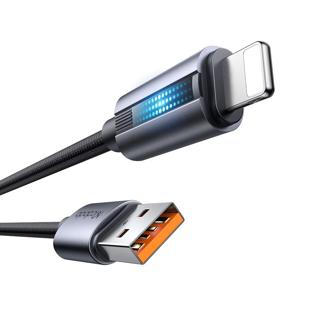 USB-A to Lightning McDodo CA-5660 Data and Charging Cable, 18W, 1.2m, Black - Image 2