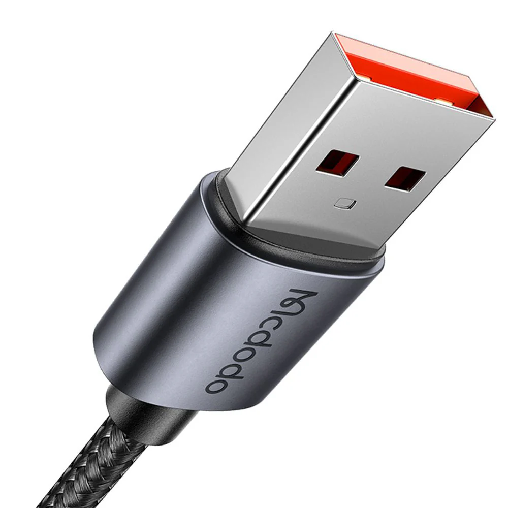 USB-A to Lightning McDodo CA-6490 Display Data and Charging Cable, 18W, 1.2m, Black - Image 2