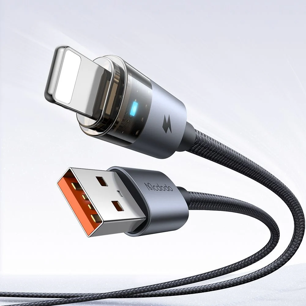 USB-A to Lightning McDodo CA-6910 Data and Charging Cable, 18W, 1.2m, Black - Image 3