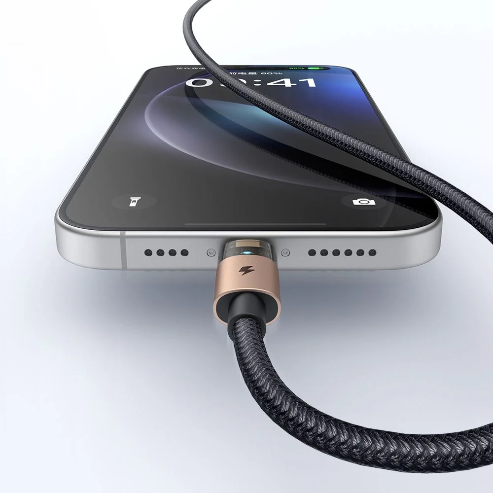 USB-A to Lightning McDodo CA-6911 Data and Charging Cable, 18W, 1.2m, Gold - Image 4