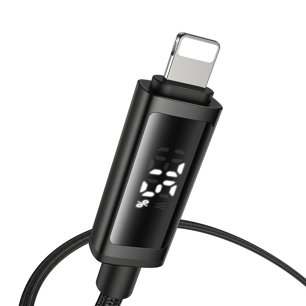 USB-A to Lightning McDodo CA-7970 Display Data and Charging Cable, 18W, 1.2m, Black - Image 2