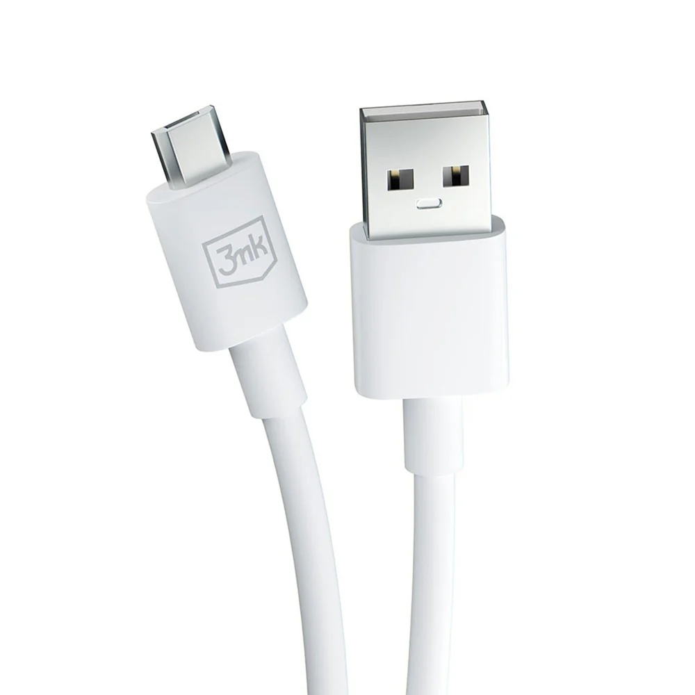 USB-A to microUSB Data and Charging Cable 3MK Hyper, 18W, 1.2m, White - Image 5