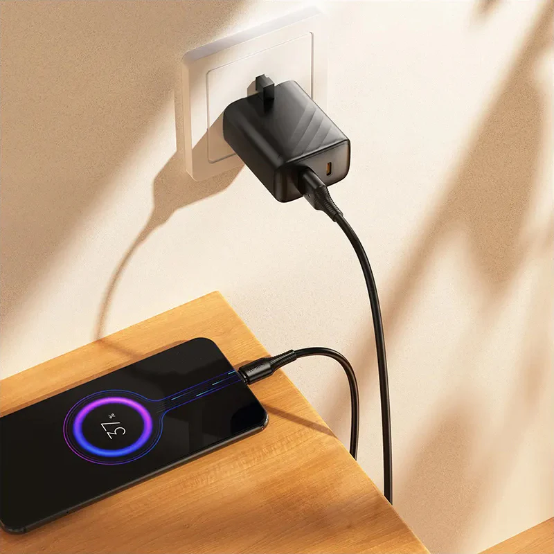 USB-A to microUSB Data and Charging Cable HOCO X120, 18W, 1m, Black - Image 3