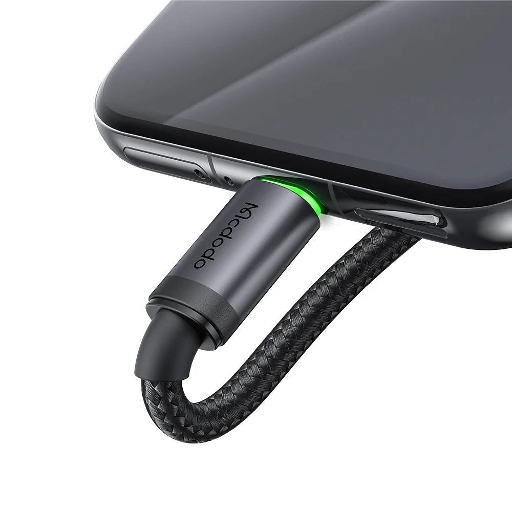 USB-A to microUSB Data and Charging Cable McDodo CA-3990, 18W, 1m, Black - Image 3