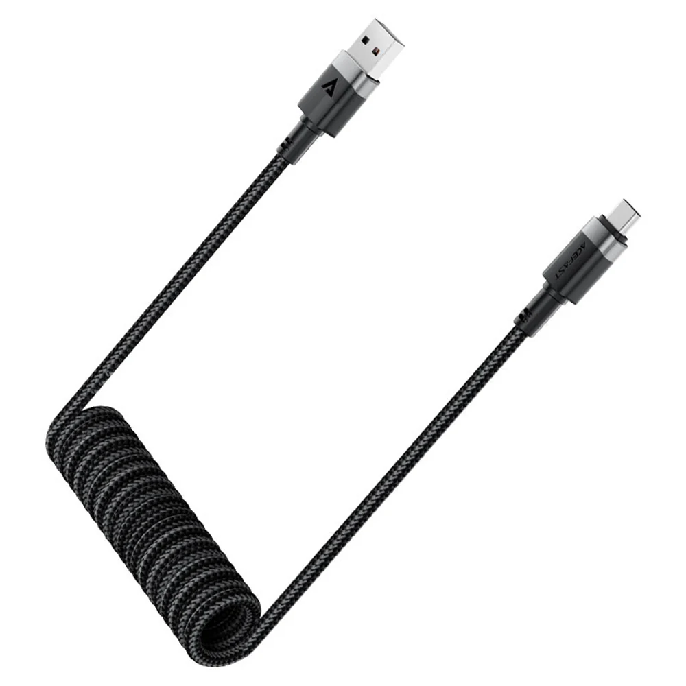 USB-A to USB-C Acefast C14-04 Data and Charging Cable, 18W, 1.2m, Black - Image 2