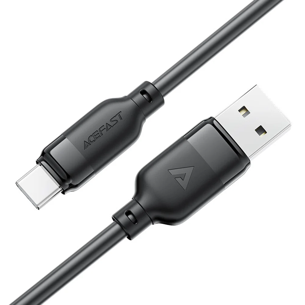 USB-A to USB-C Acefast C16-04 Data and Charging Cable, 18W, 1.2m, Black - Image 2