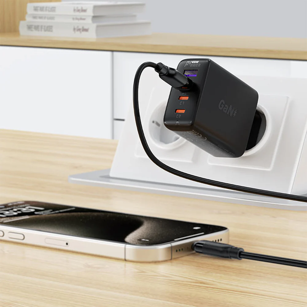 USB-A to USB-C Acefast C16-04 Data and Charging Cable, 18W, 1.2m, Black - Image 4