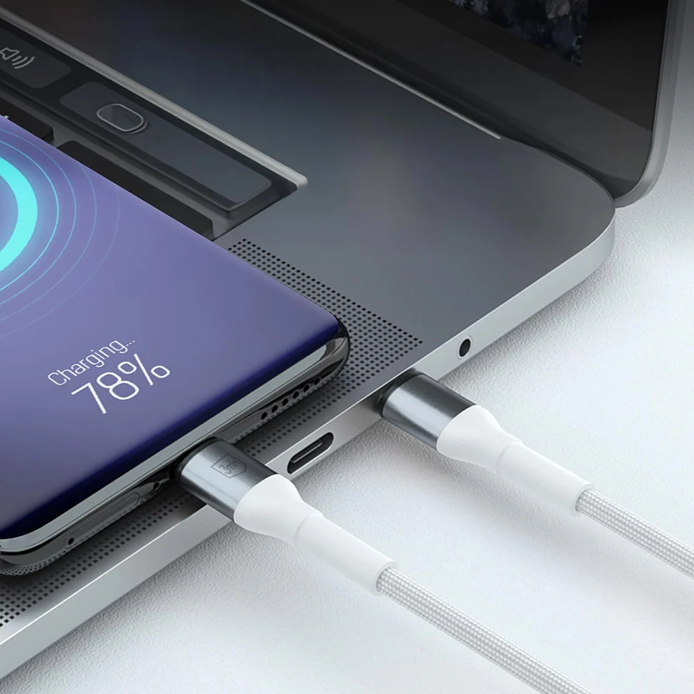USB-A to USB-C Data and Charging Cable 3MK Hyper N, 18W, 1m, White - Image 6