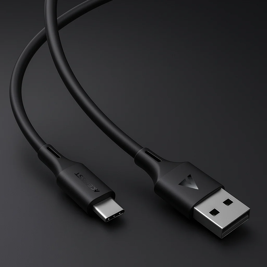 USB-A to USB-C Data and Charging Cable Acefast C17-04, 18W, 1.2m, Black - Image 4