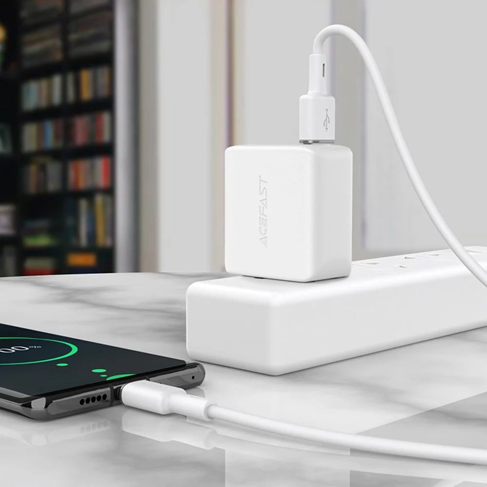 USB-A to USB-C Data and Charging Cable Acefast C2-04, 18W, 1.2m, Black - Image 5