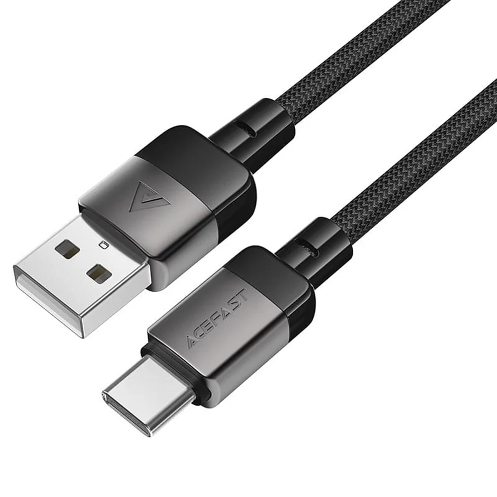 USB-A to USB-C Data and Charging Cable Acefast C9-04, 18W, 1.2m, Black - Image 3