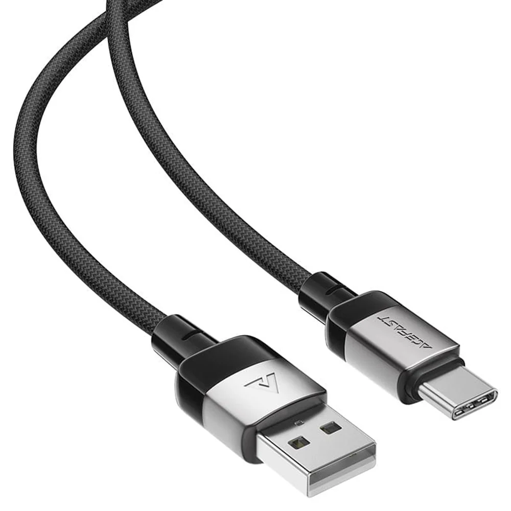 USB-A to USB-C Data and Charging Cable Acefast C9-04, 18W, 1.2m, Black - Image 4
