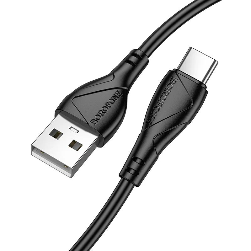USB-A to USB-C Data and Charging Cable Borofone BX121 Energy, 18W, 1m, Black - Image 2