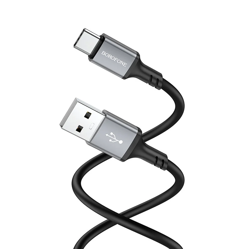 USB-A to USB-C Data and Charging Cable Borofone BX83, 18W, 1m, Black - Image 3