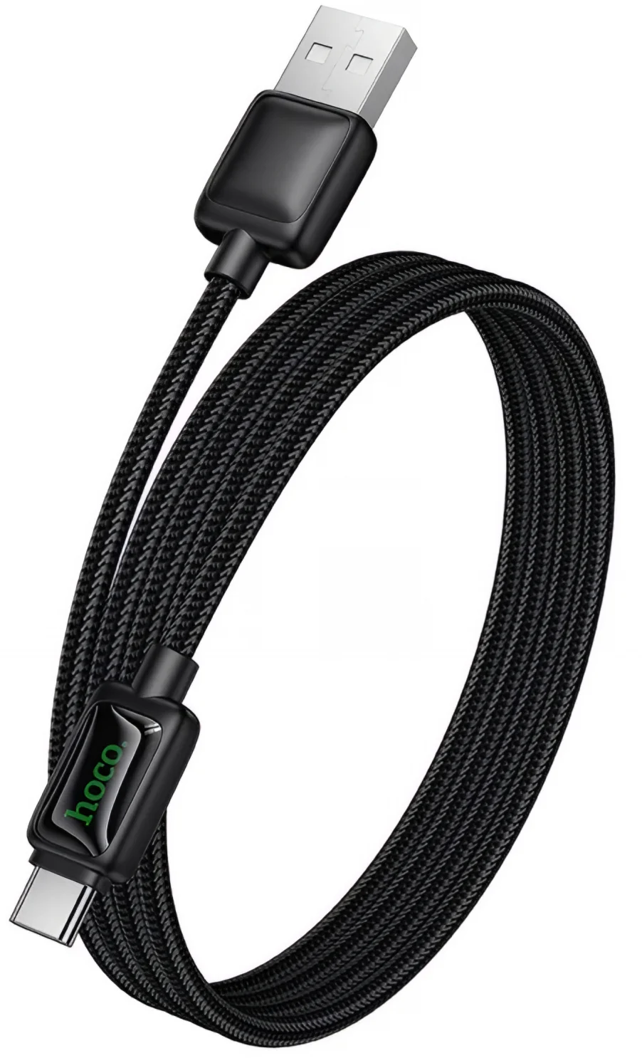 USB-A to USB-C Data and Charging Cable HOCO U146, 36W, 1.2m, Black - Image 3