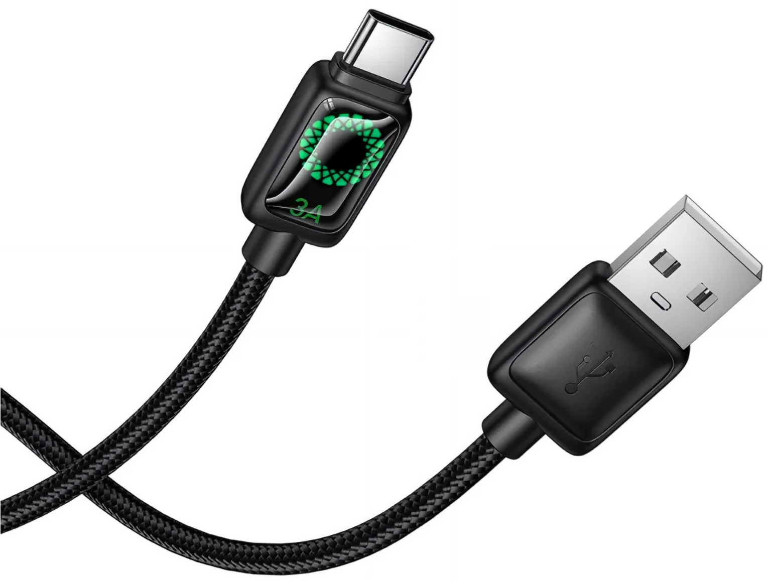 USB-A to USB-C Data and Charging Cable HOCO U146, 36W, 1.2m, Black - Image 6