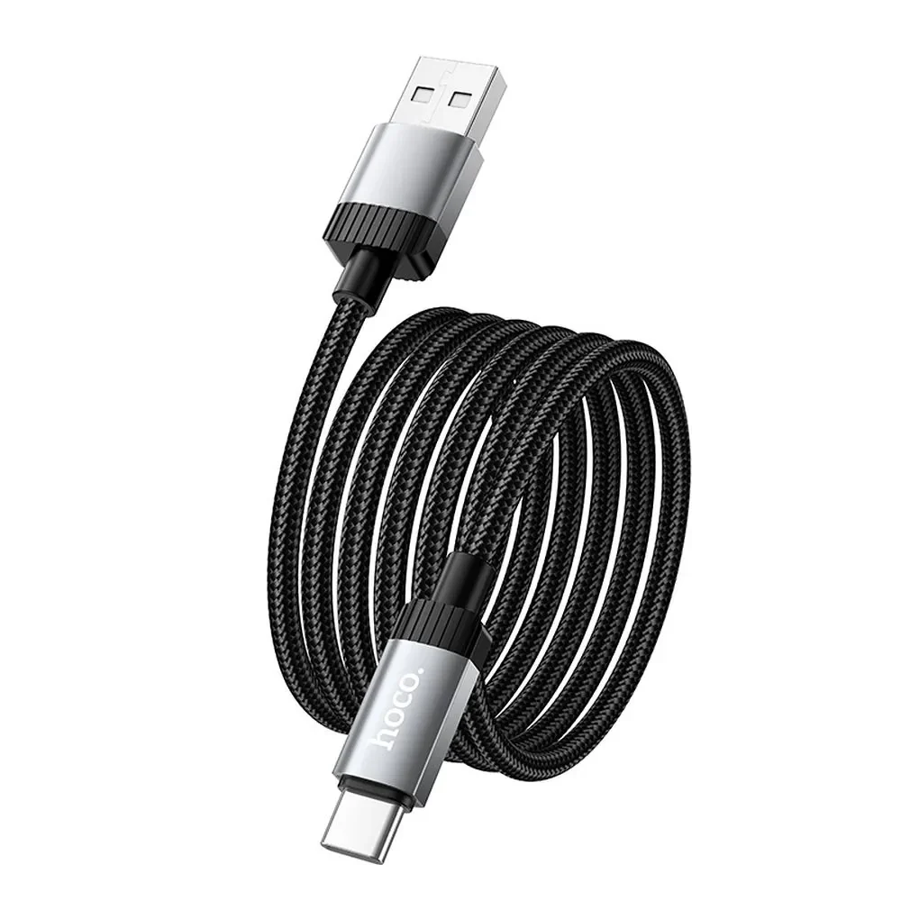 USB-A to USB-C Data and Charging Cable HOCO X117, 60W, 1m, Black - Image 2