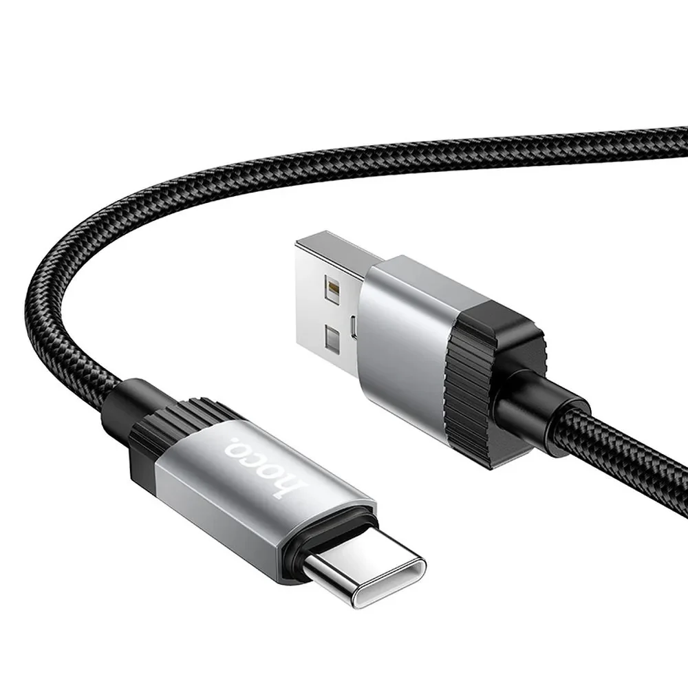 USB-A to USB-C Data and Charging Cable HOCO X117, 60W, 1m, Black - Image 3