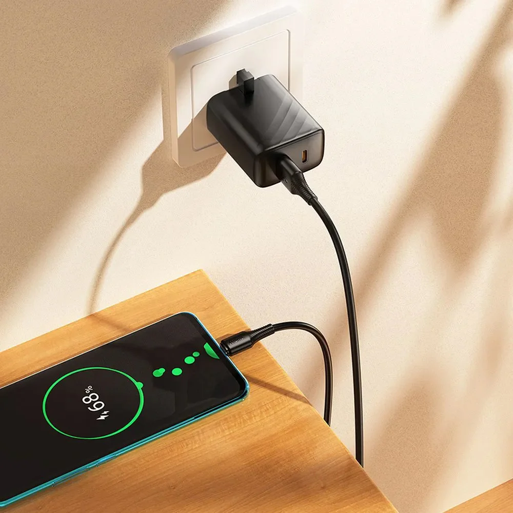 USB-A to USB-C Data and Charging Cable HOCO X120, 60W, 1m, Black - Image 4