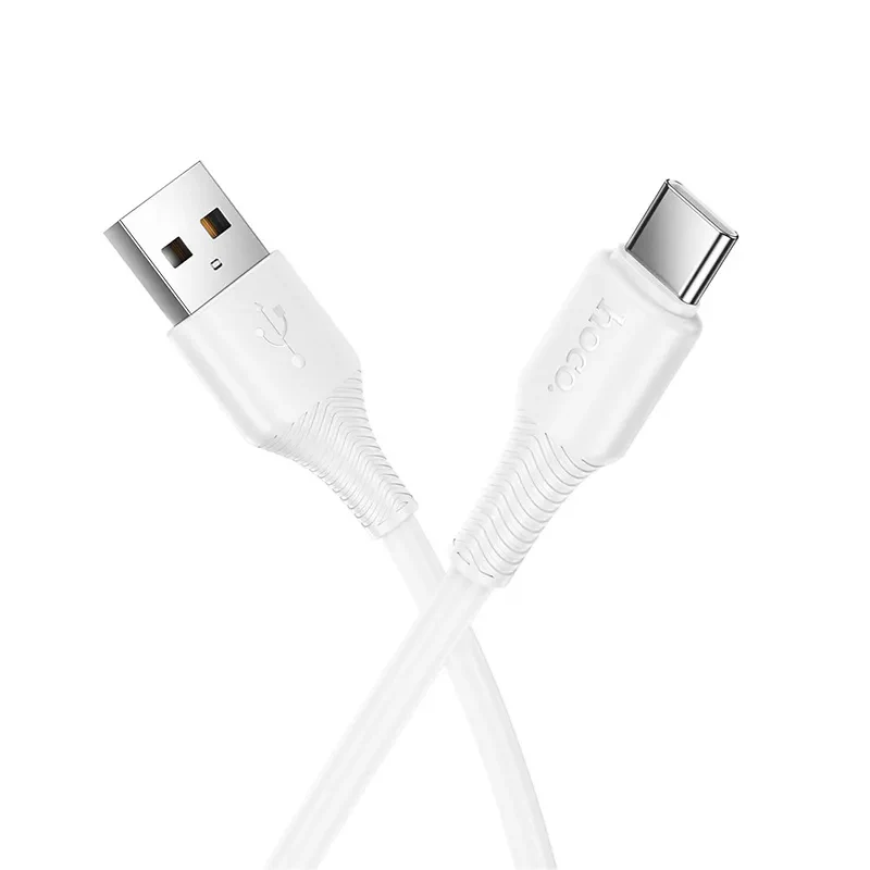 USB-A to USB-C Data and Charging Cable HOCO X120, 60W, 1m, White - Image 2