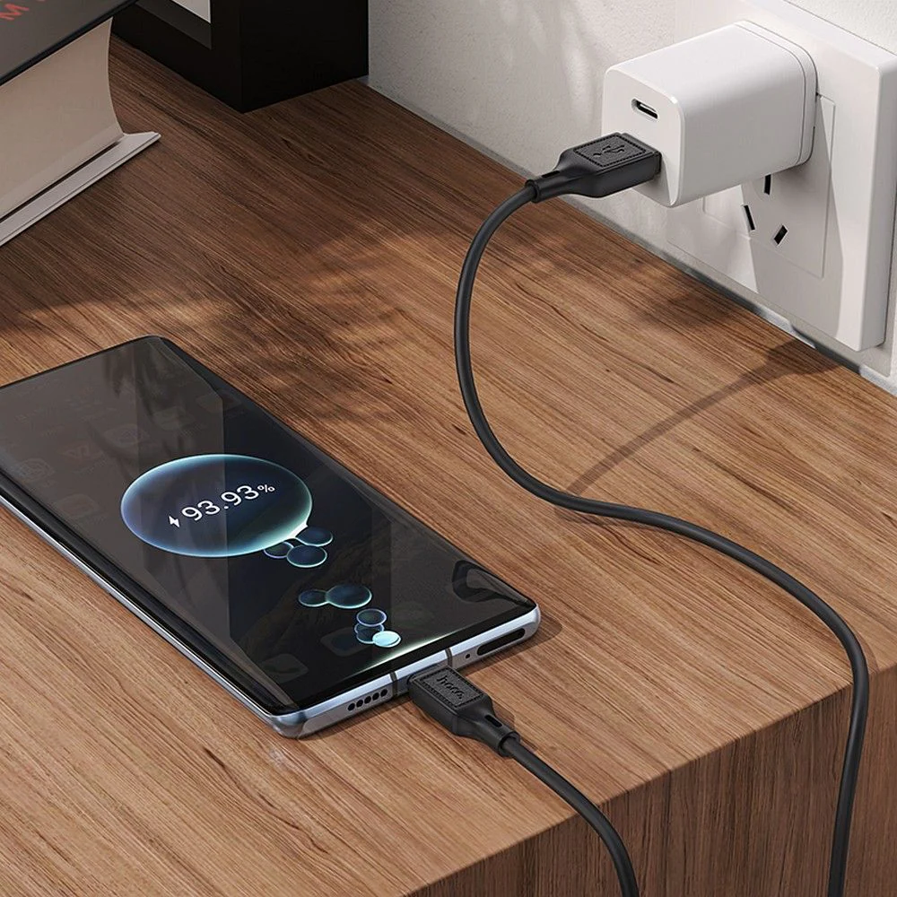 USB-A to USB-C Data and Charging Cable HOCO X90, 60W, 1m, Black - Image 4