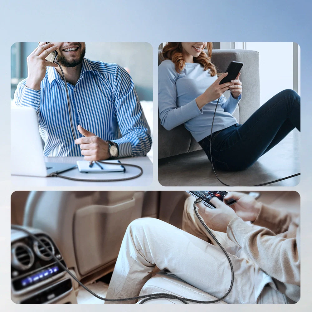 USB-A to USB-C Data and Charging Cable Joyroom S-A25 Light-Speed, 100W, 1.2m, Black - Image 8