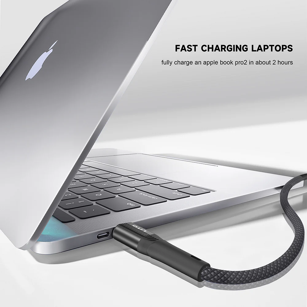 USB-A to USB-C Data and Charging Cable Lito LD14, 60W, 1m, Black - Image 3