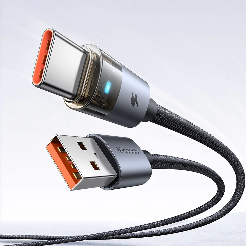 USB-A to USB-C Data and Charging Cable McDodo CA-6890, 66W, 1.2m, Black - Image 4