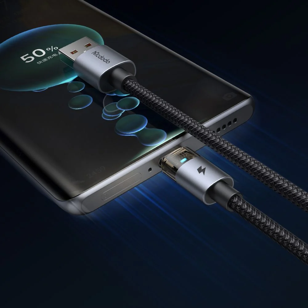 USB-A to USB-C Data and Charging Cable McDodo CA-6890, 66W, 1.2m, Black - Image 5